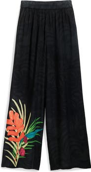 Desigual Elastic Waist Wide Leg Cover-Up Pants