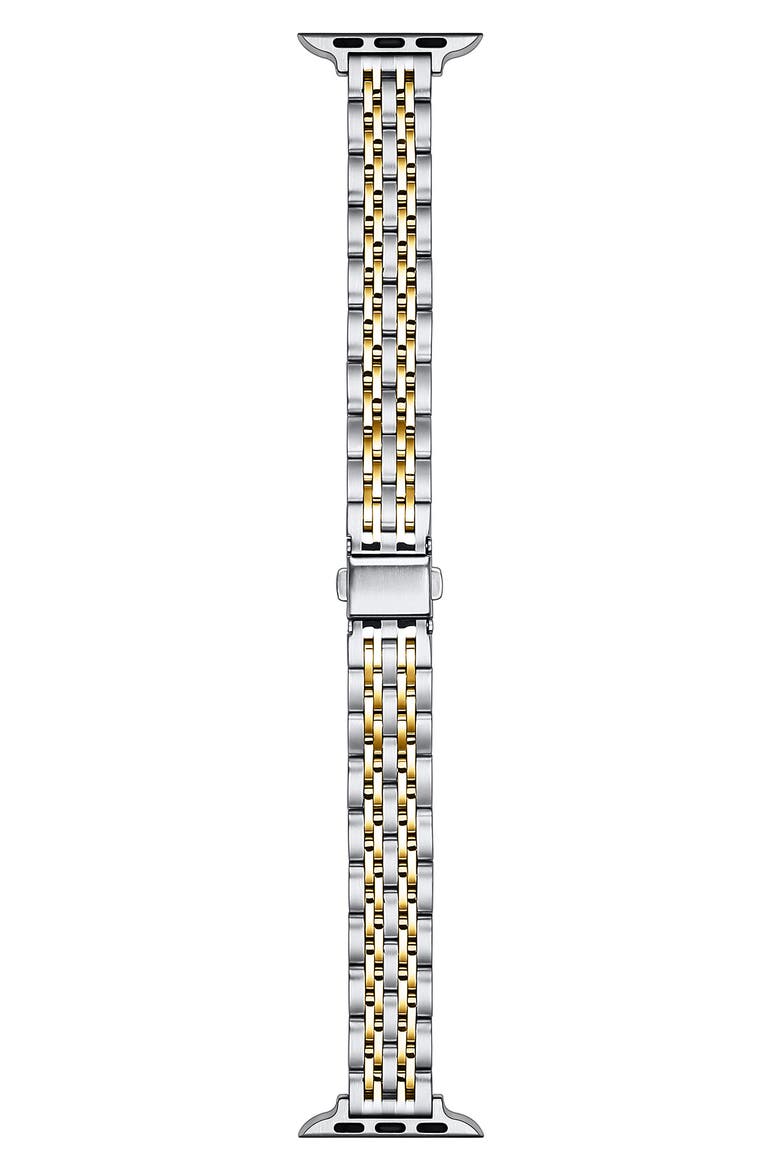 Rainey Skinny Stainless Steel Apple Watch® Watchband, Main, color, SILVER/GOLD