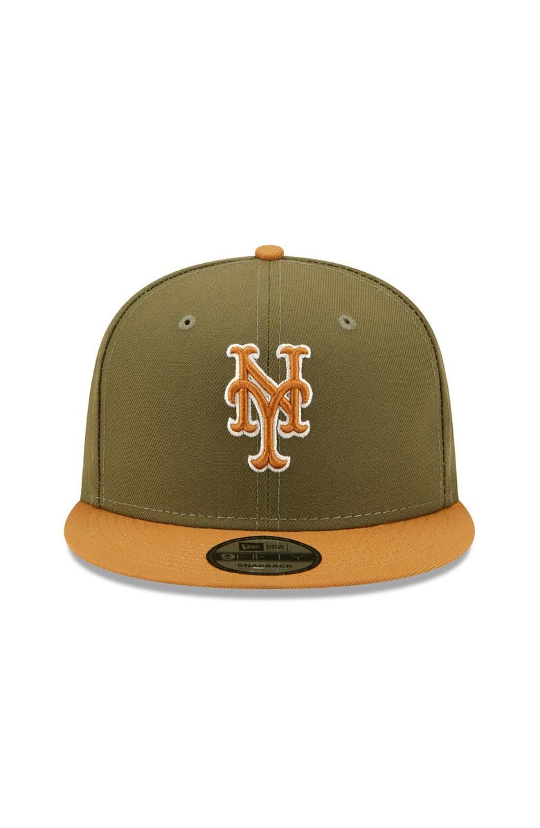 New Era Men's New Era Green/Brown New York Mets Color Pack Two-Tone 9FIFTY Snapback Hat, Alternate, color, 