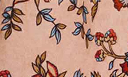 Foxcroft Agnes Autumn Leaf Print Long Sleeve Corduroy Belted Dress In Multi