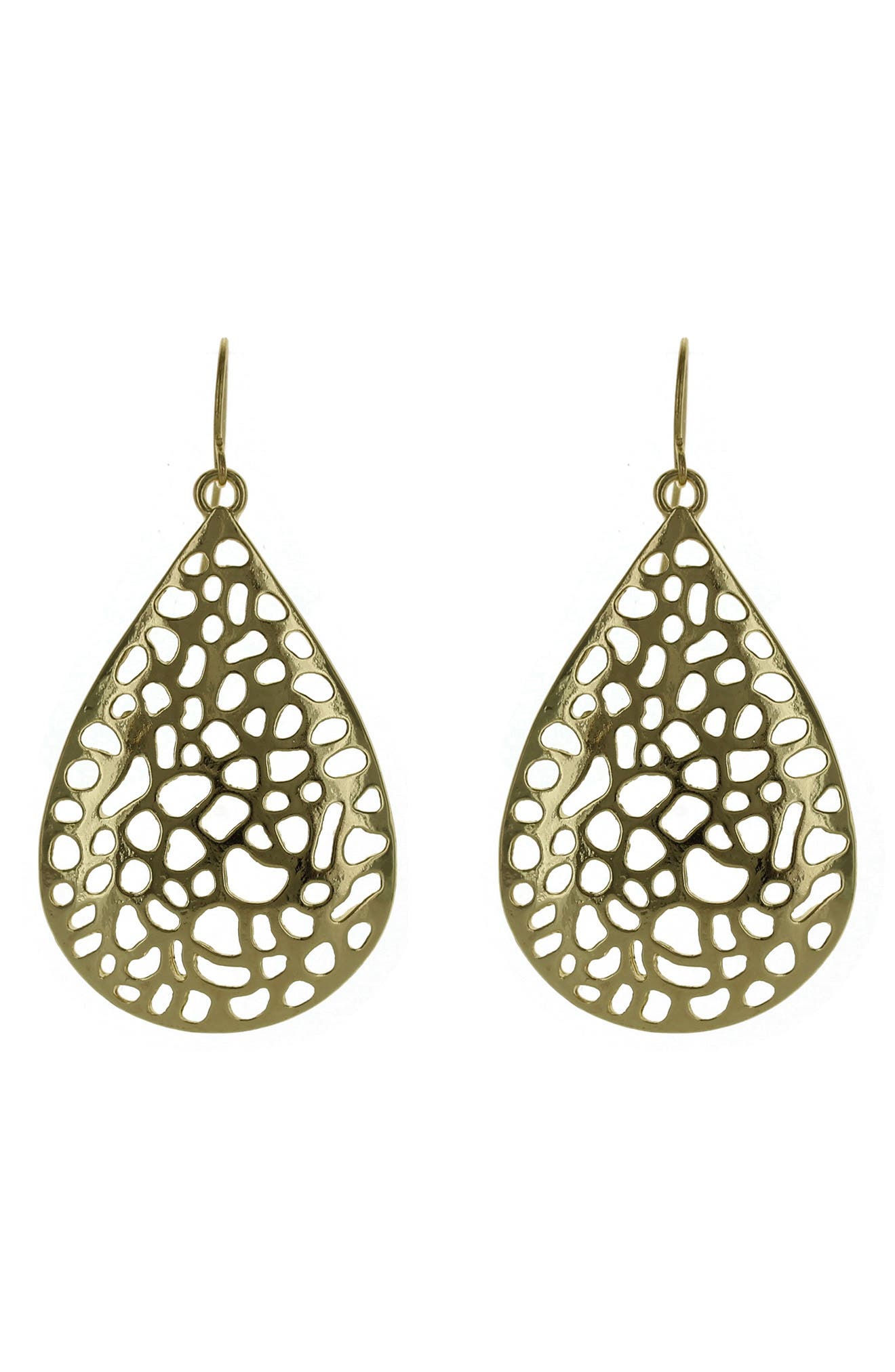 OLIVIA WELLES Cutout Teardrop Earrings