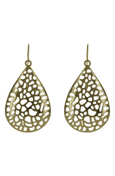 Cutout Teardrop Earrings