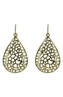OLIVIA WELLES Cutout Teardrop Earrings