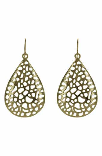OLIVIA WELLES Cutout Teardrop Earrings