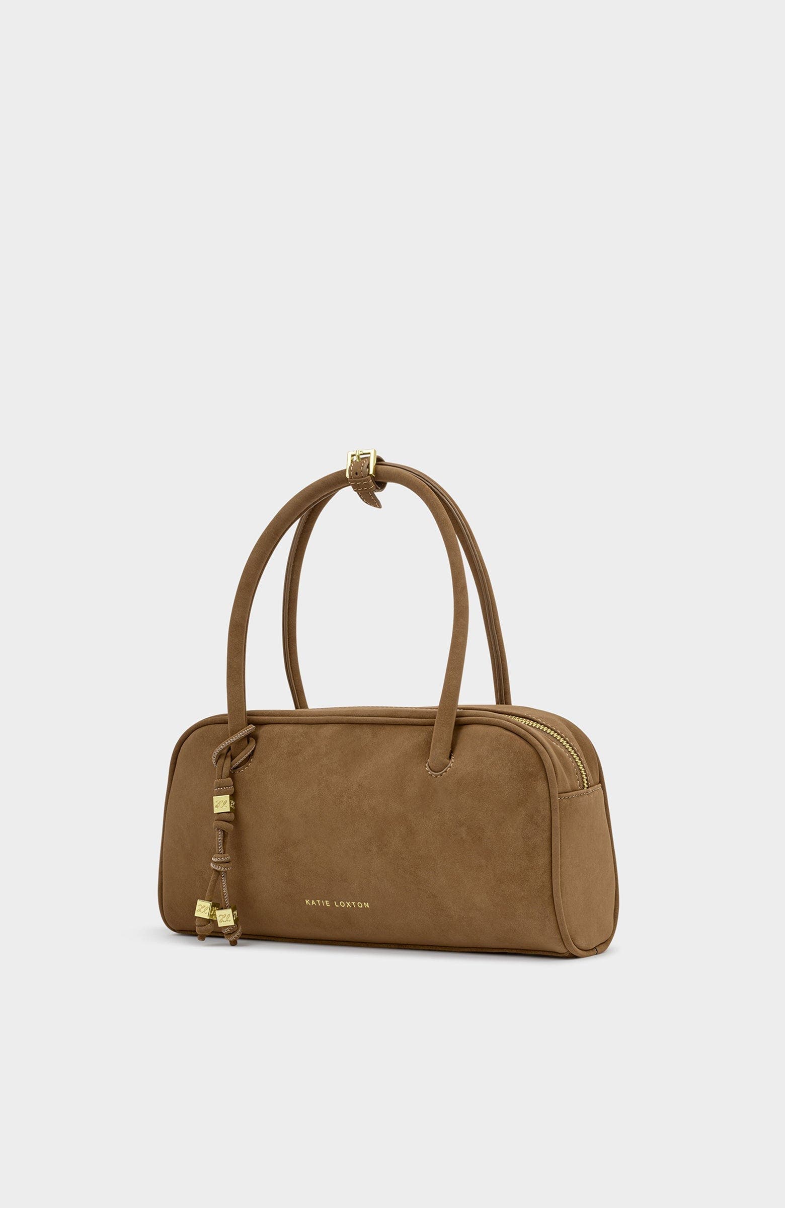 Hadley Bowling Bag, Alternate, color, Caramel Suedette