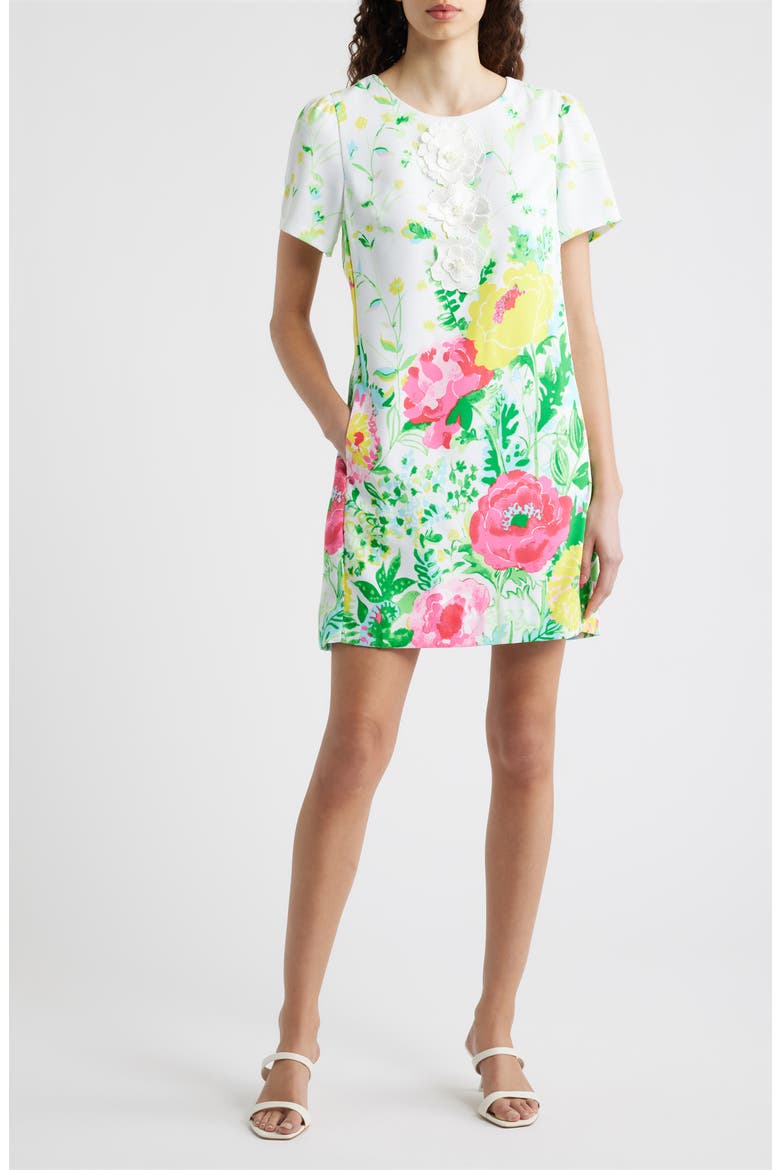 Edita Floral Shift Dress, Main, color, MULTI POPPY PARTY