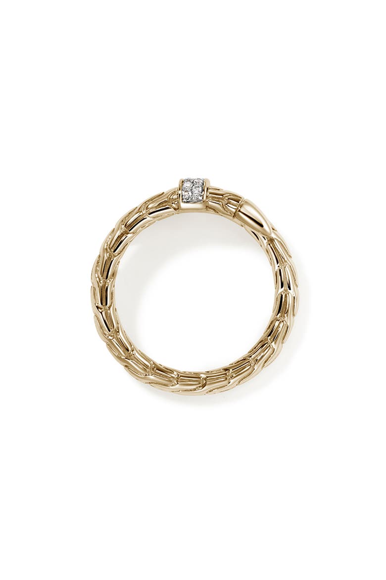 Spear 14K Gold Diamond Pave (0.08ct) Single Wrap Ring, Size 6, Alternate, color, 14K YELLOW GOLD