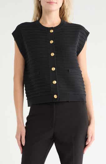 rag & bone Evelyn Boxy Cotton Blend Sweater Vest