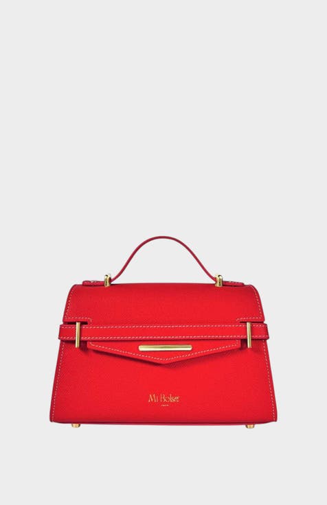 Miori Genuine Leather Top Handle Bag
