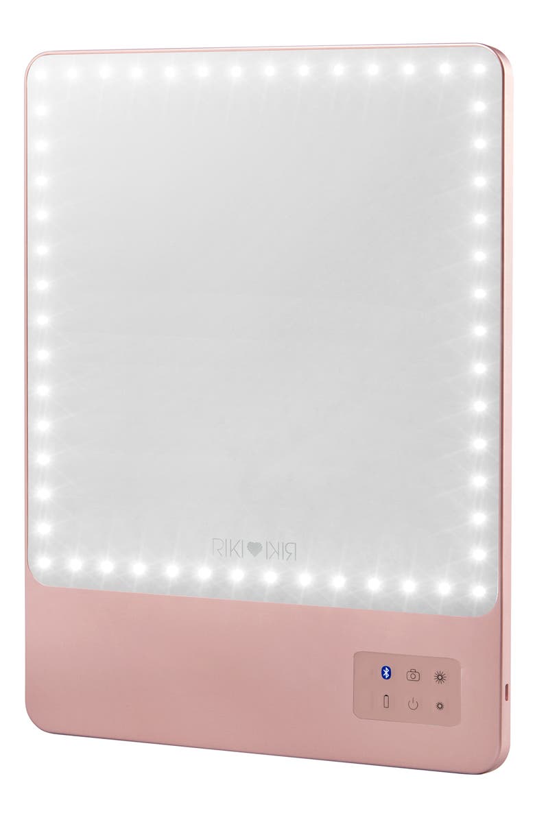 Riki Loves Riki Limited Edition Skinny Rose Gold Lighted Mirror, Alternate, color, Rose Gold