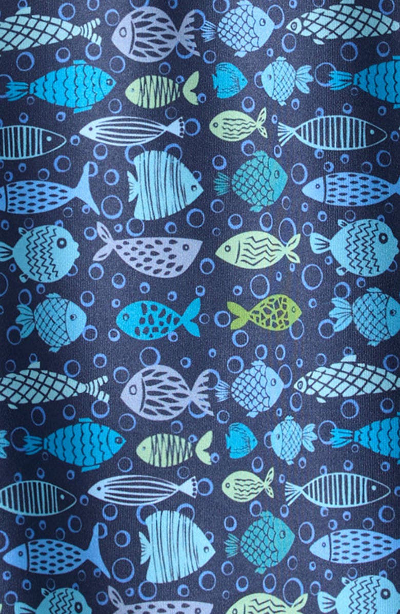 AMERICAN FIT Kids' Fish Print Polo, Alternate, color, Navy Blue