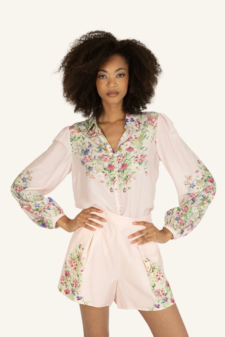 Rose Shorts, Alternate, color, Romantic Floral