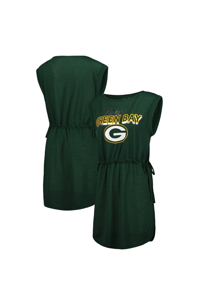 G-III 4HER BY CARL BANKS Women's G-III 4Her by Carl Banks Green Green Bay Packers G.O.A.T. Swimsuit Cover-Up, Main, color,
