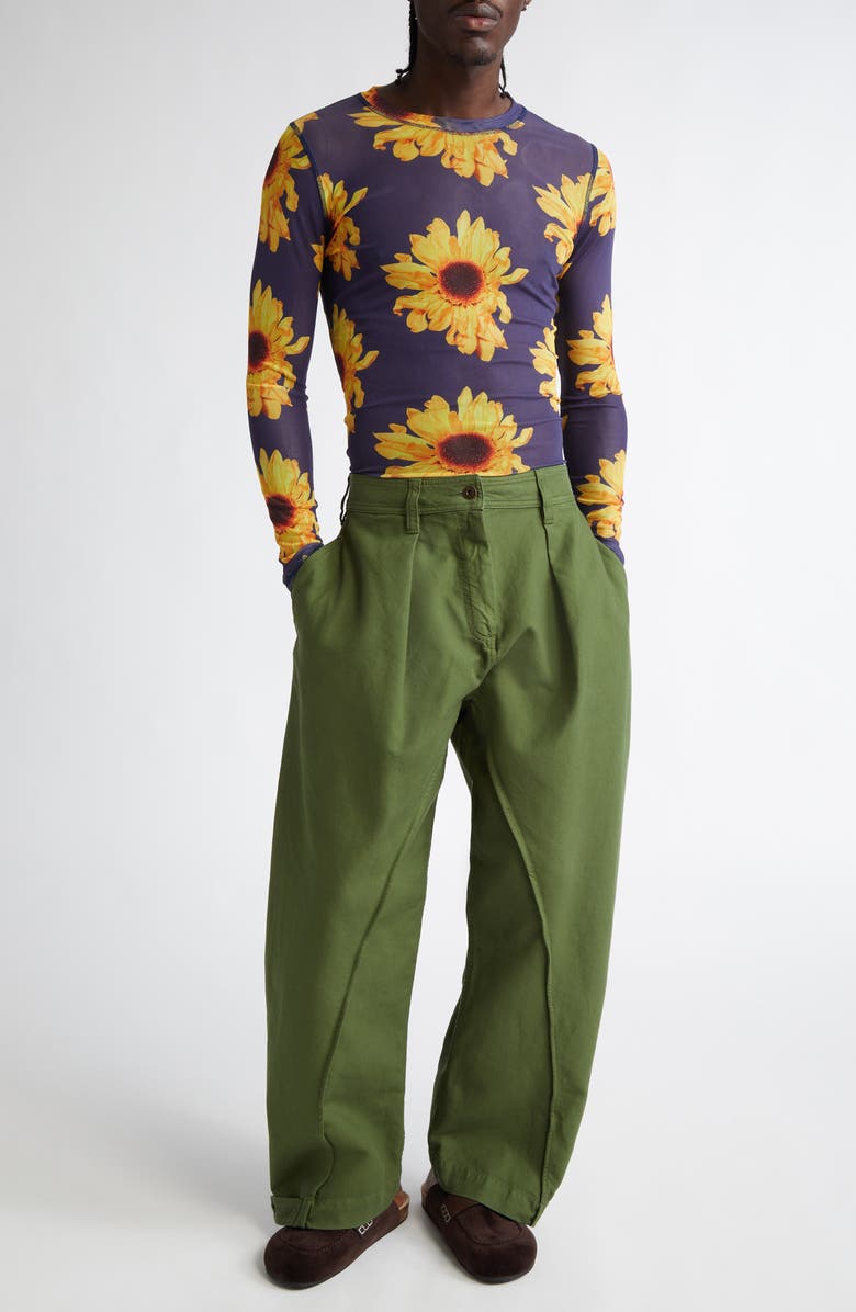 JW Anderson Twisted Seam Cotton Workwear Pants, Alternate, color,