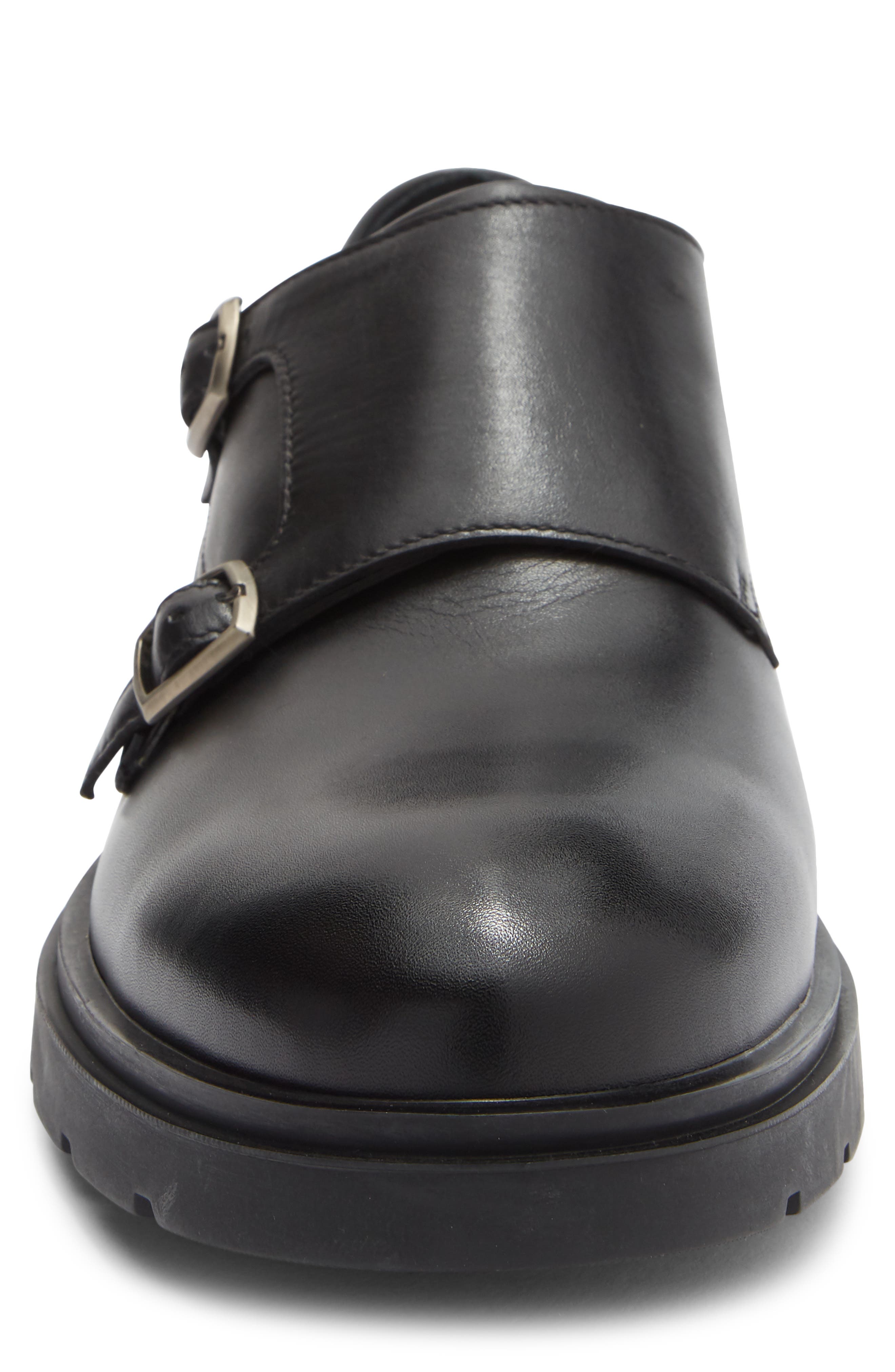 Magnanni Montreal Double Monk Strap Shoe, Alternate, color, Black