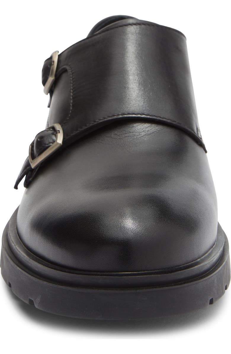 Magnanni Montreal Double Monk Strap Shoe, Alternate, color, Black