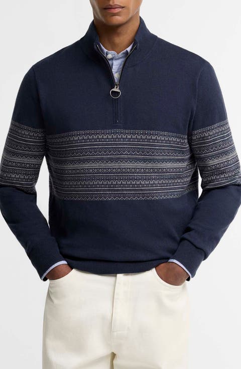 Millwood Fair Isle Half Zip Sweater