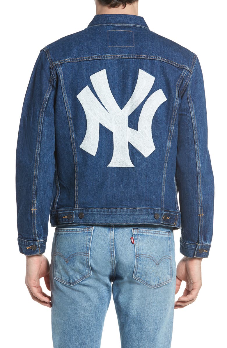 Levi's<sup>®</sup> MLB Yankees Denim Trucker Jacket, Alternate, color, 