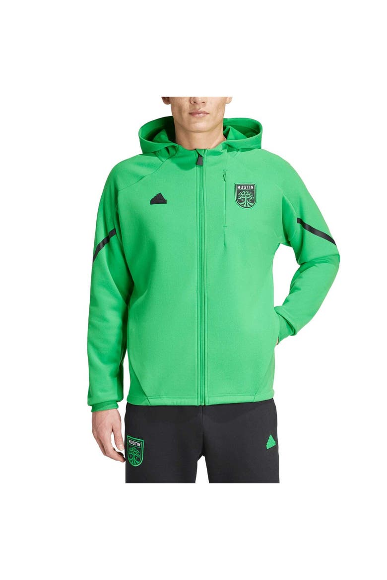 Men's adidas Green Austin FC 2024 Anthem Travel Raglan Sleeve Full-Zip Jacket, Alternate, color, Green