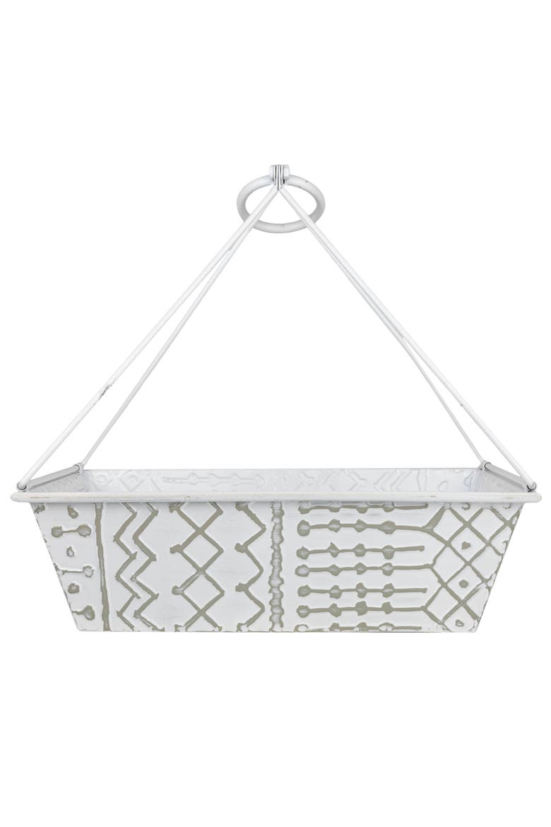 Multi Pattern Metal Caddy, Alternate, color, White