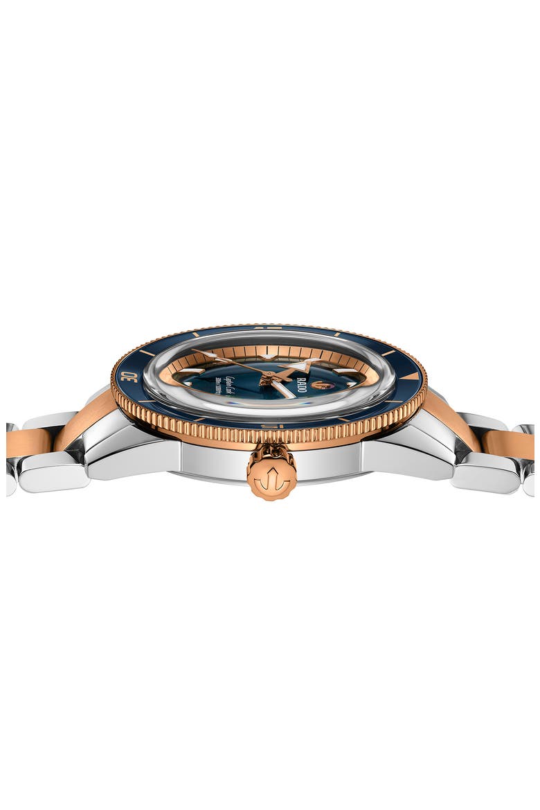 Captain Cook Automatic Bracelet Watch, 42mm, Alternate, color, BLUE