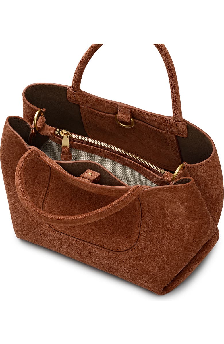 Radley The Compton - Suede Small Ziptop Satchel Bag, Alternate, color,