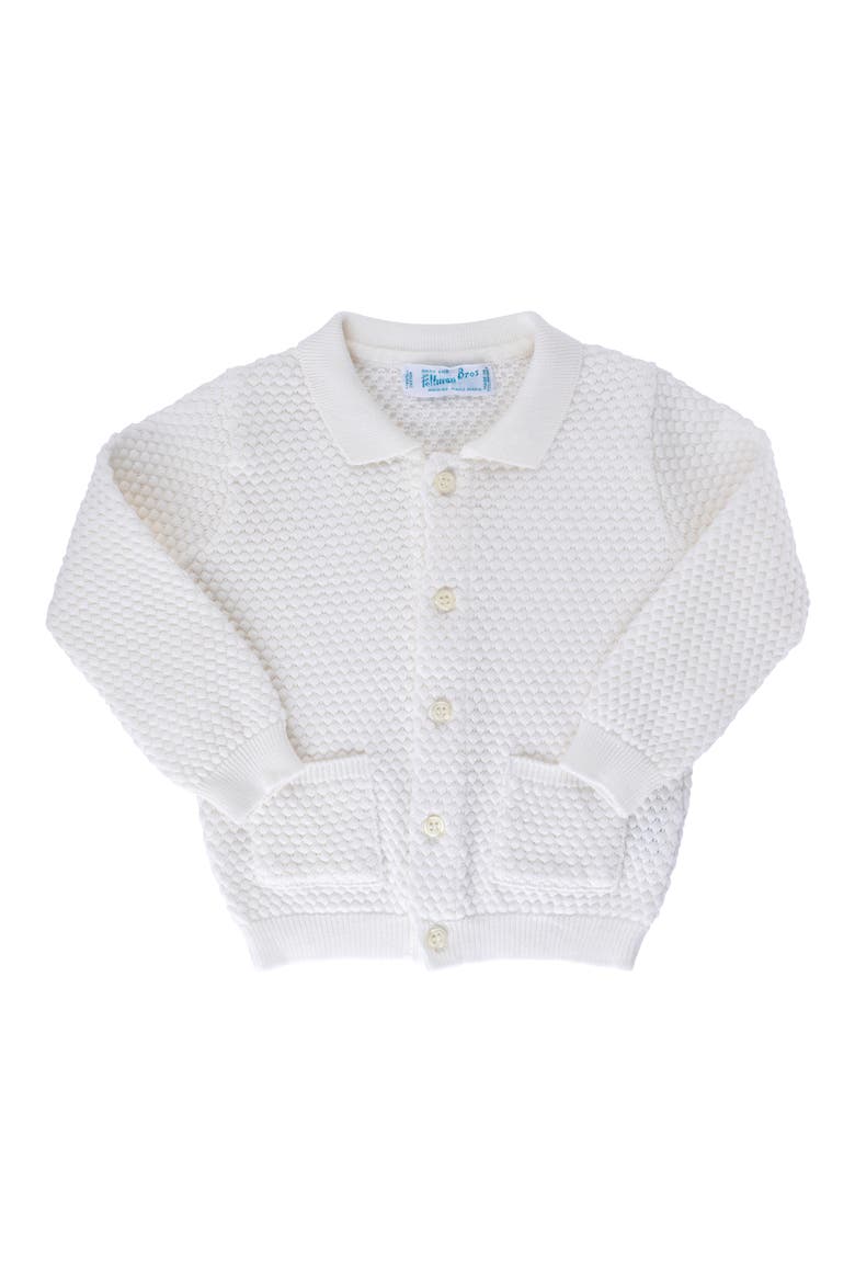 Popcorn Stitch Cotton Cardigan, Main, color, IVORY