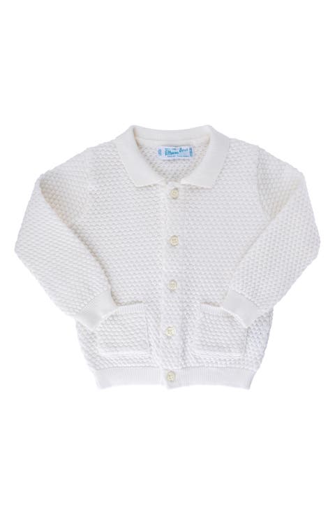 Popcorn Stitch Cotton Cardigan (Baby)