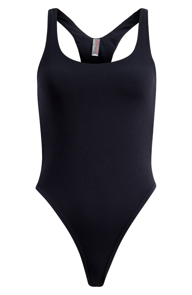 Free People Never Better Bodysuit, Alternate, color, Black