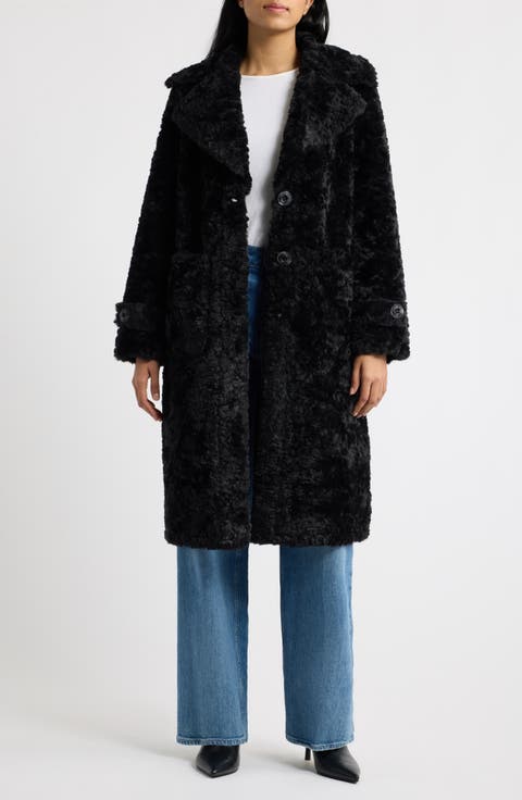 Longline Faux Fur Coat