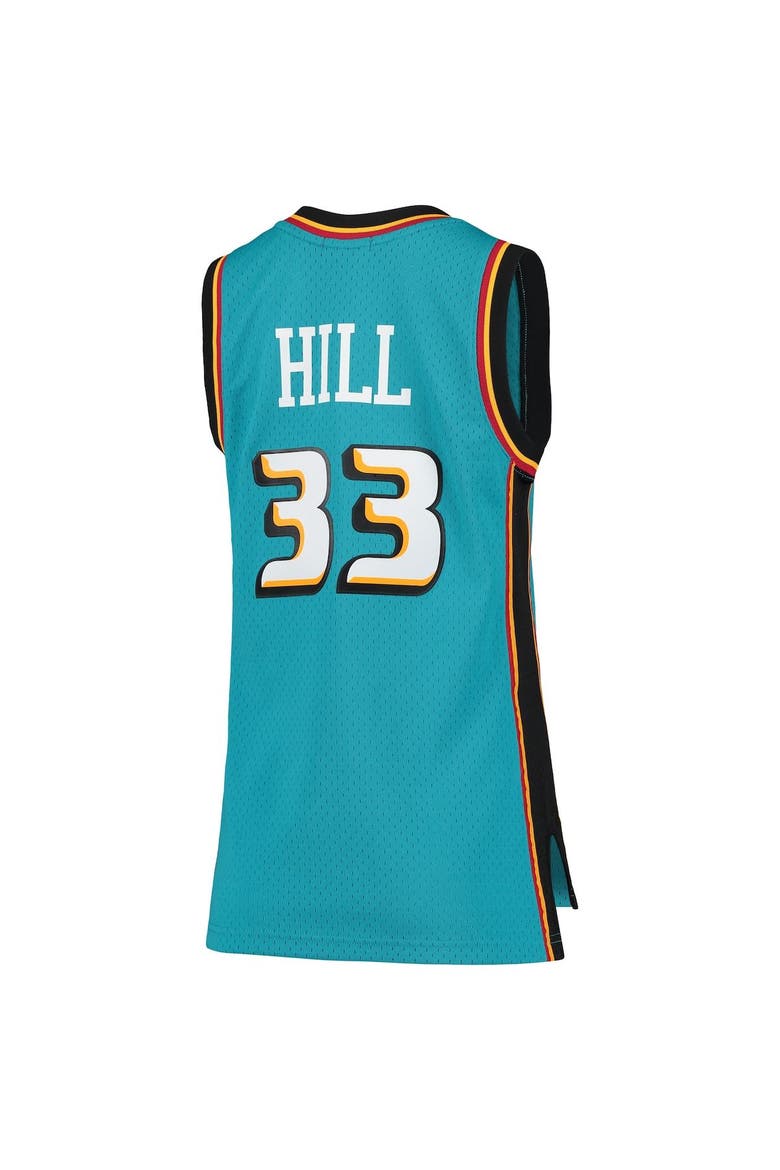Women's Mitchell & Ness Grant Hill Teal Detroit Pistons 1998/99 Hardwood Classics Swingman Jersey, Alternate, color, Teal