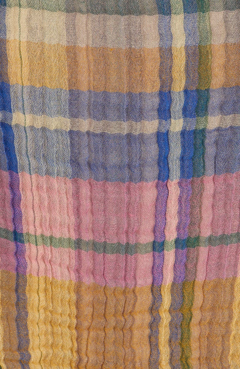 BP. Plaid Woven Crop Tee, Alternate, color,