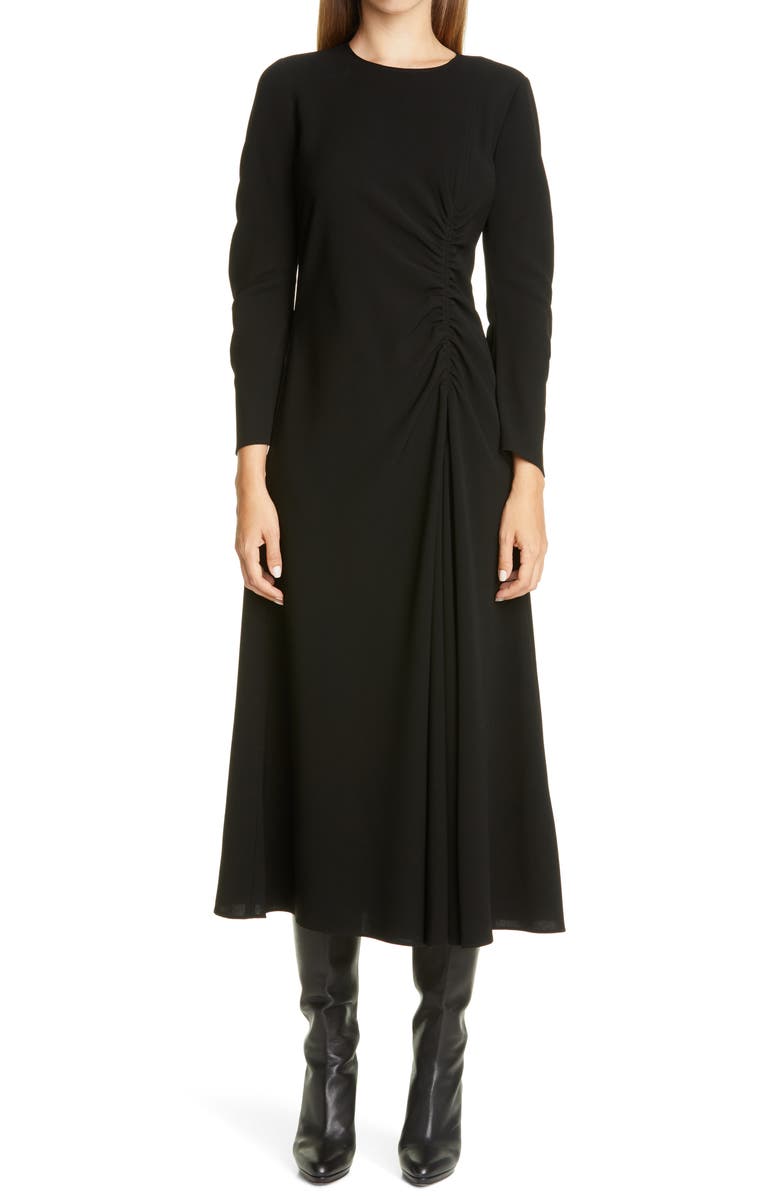 Lafayette 148 New York Collina Ruched Long Sleeve Midi Dress, Main, color, 