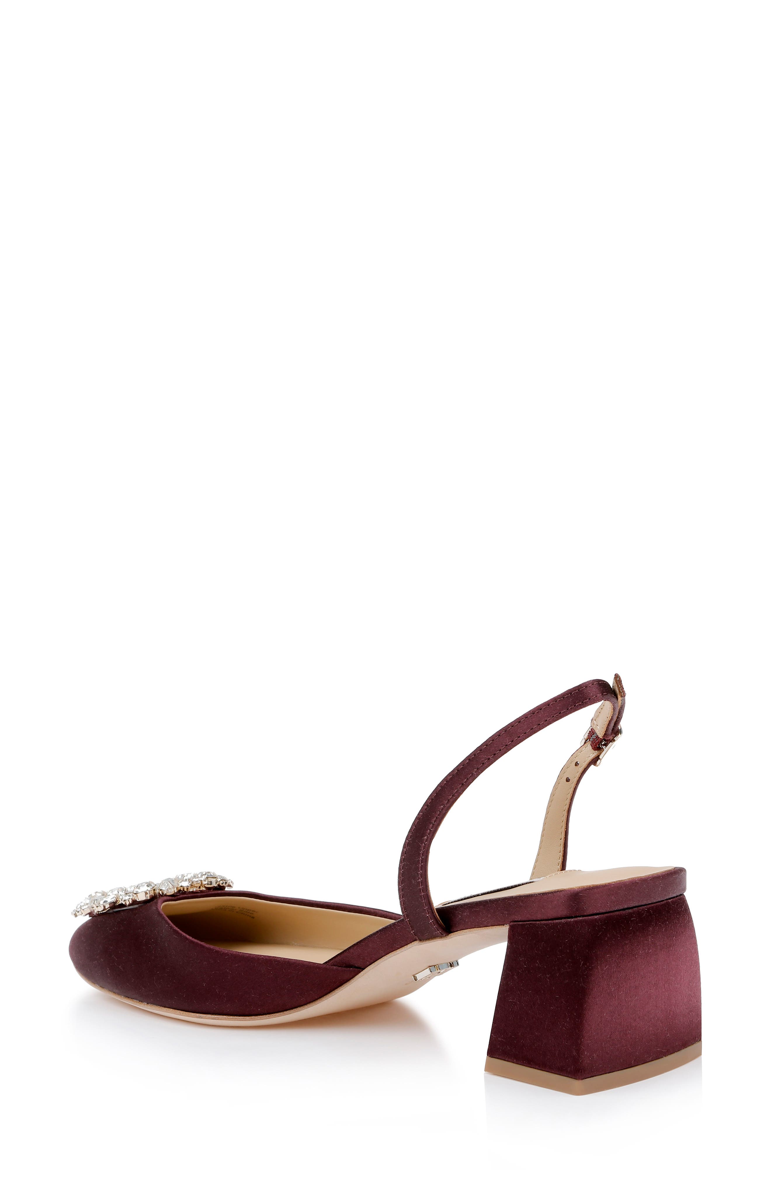 Vivia Slingback Pump, Alternate, color, WINE SATIN