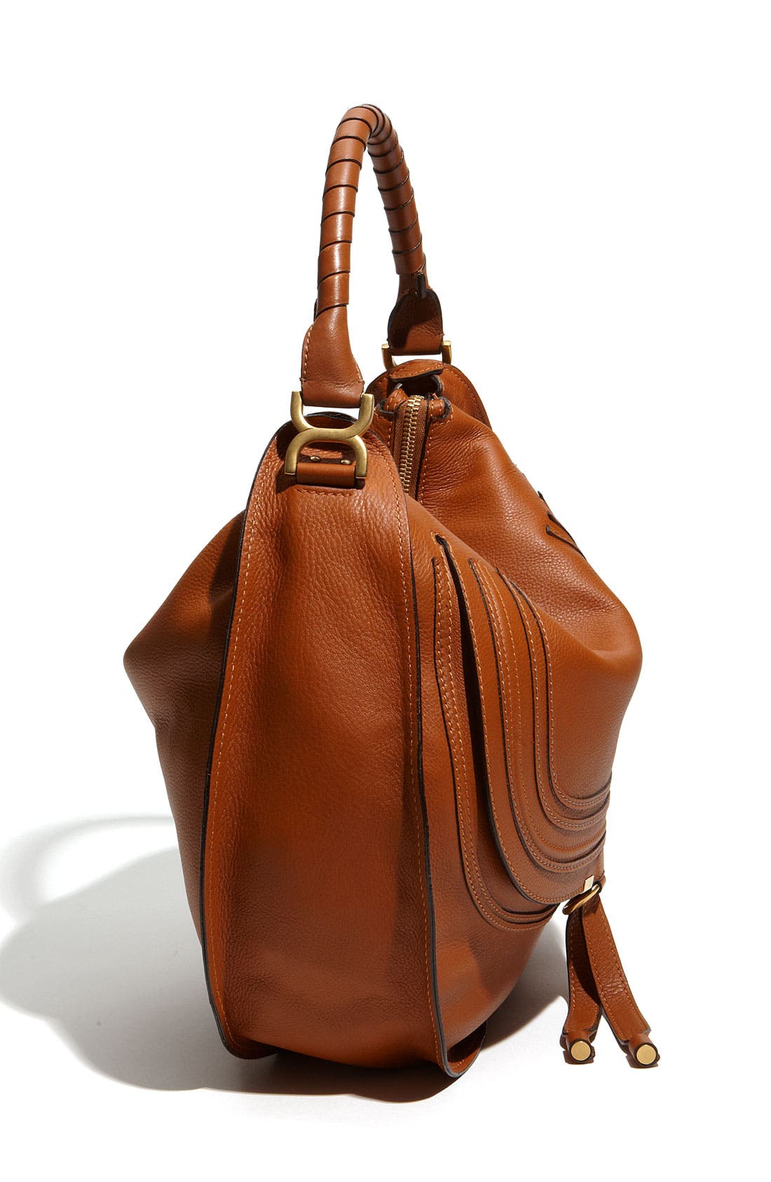 'Marcie - Large' Leather Hobo, Alternate, color, TAN