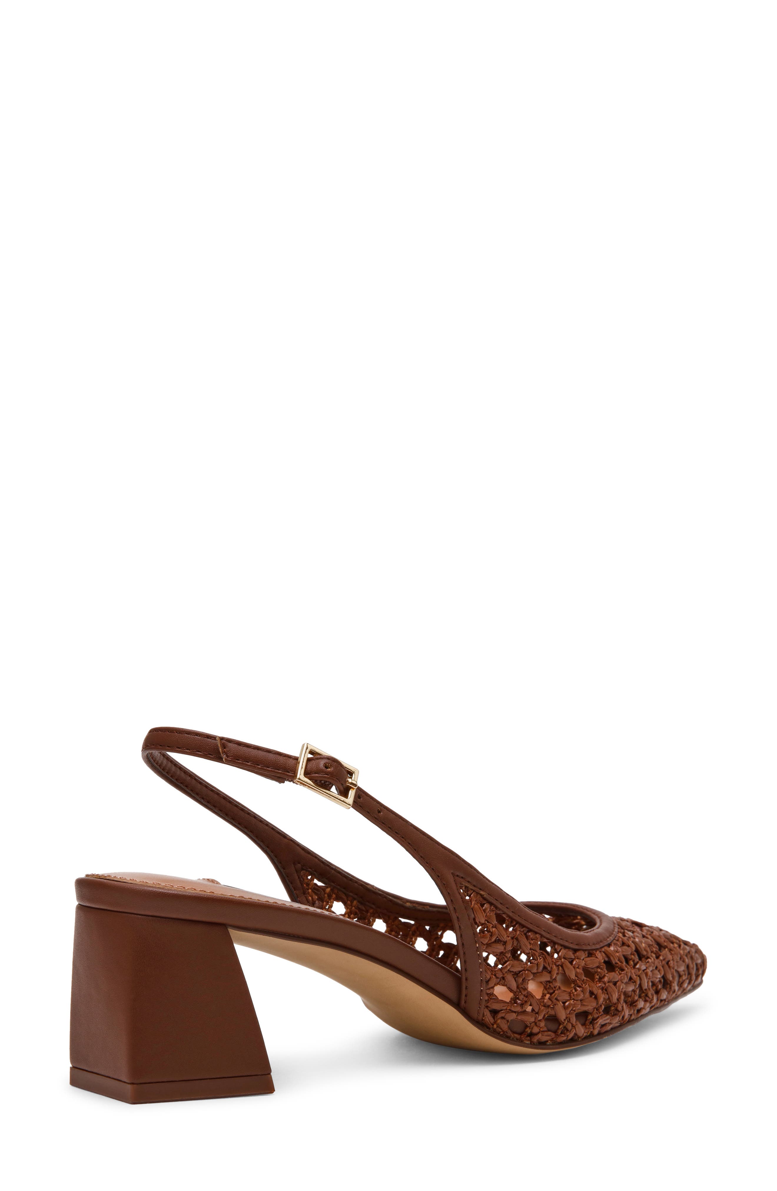 Steve Madden Robyn Pointed Toe Slingback Pump, Alternate, color, Brown