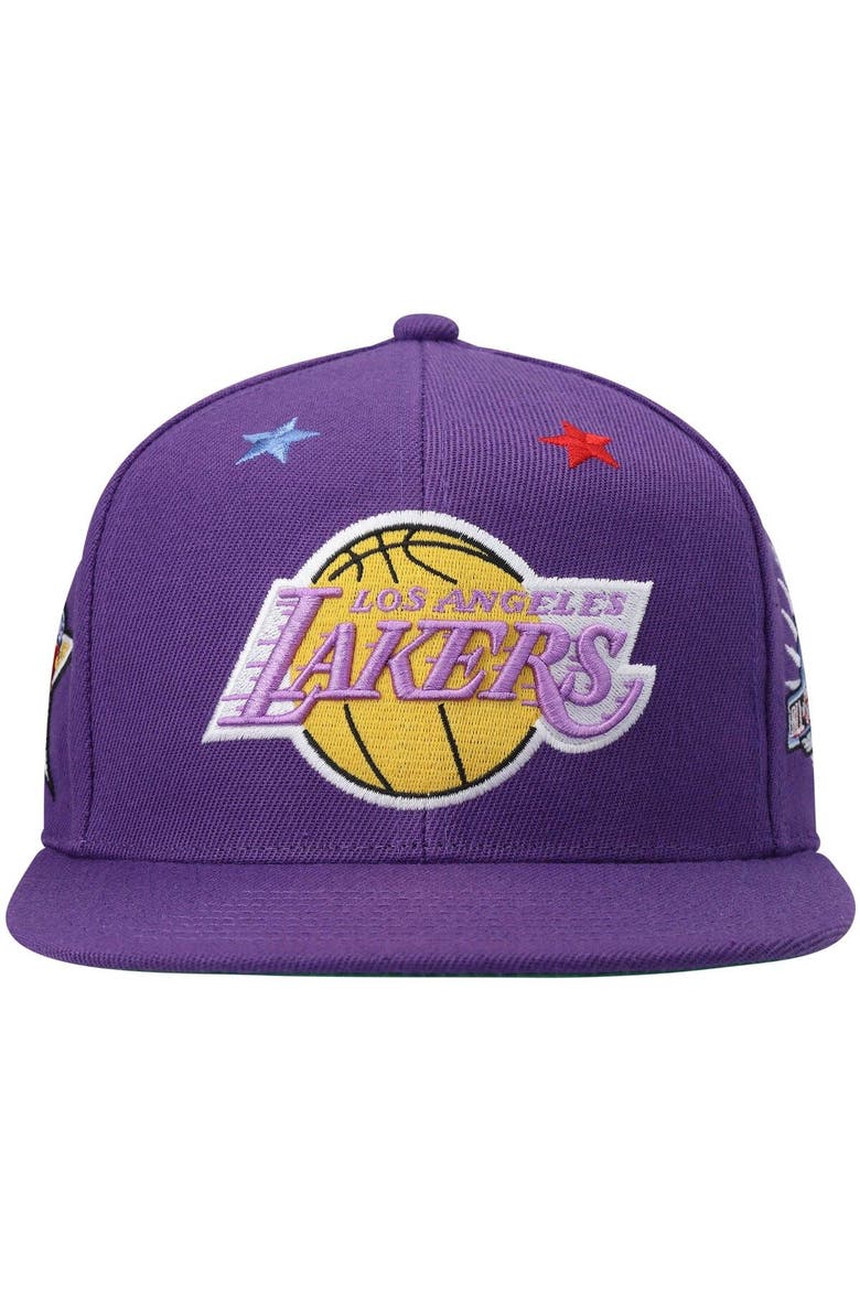 Men's Mitchell & Ness Purple Los Angeles Lakers Hardwood Classics 1997 NBA All-Star Weekend Top Star Snapback Hat, Alternate, color, Purple
