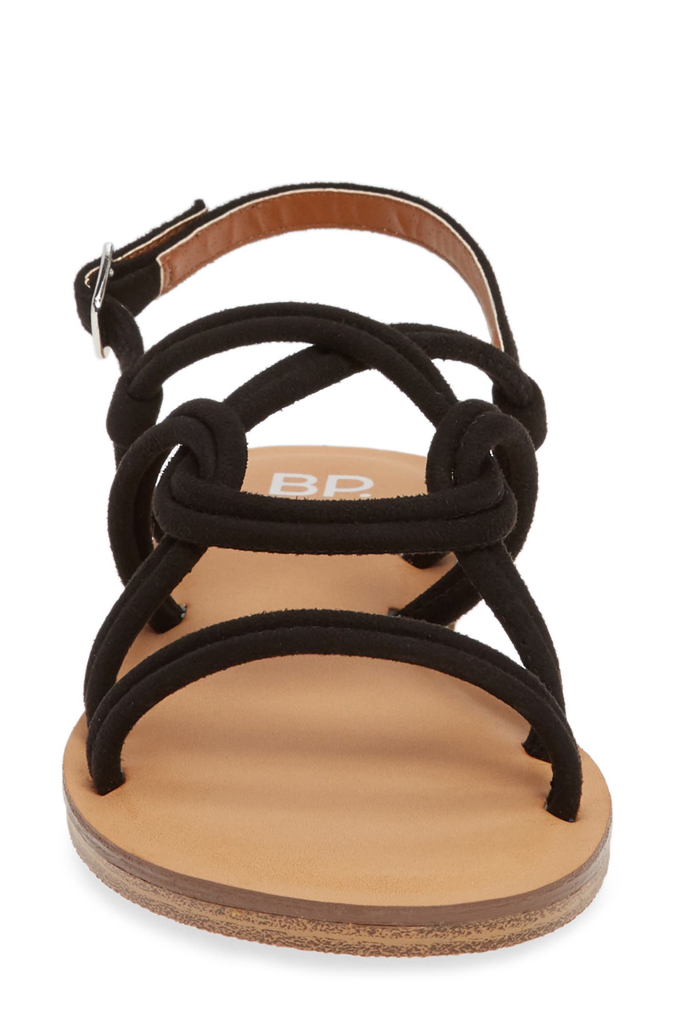 Lana Sandal, Alternate, color, BLACK FAUX SUEDE