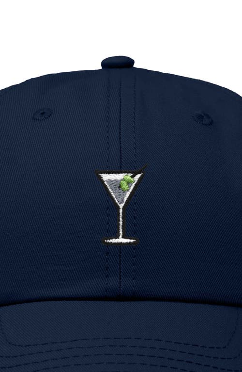 Dalix Martini Embroidered Casual Cap In Navy Blue