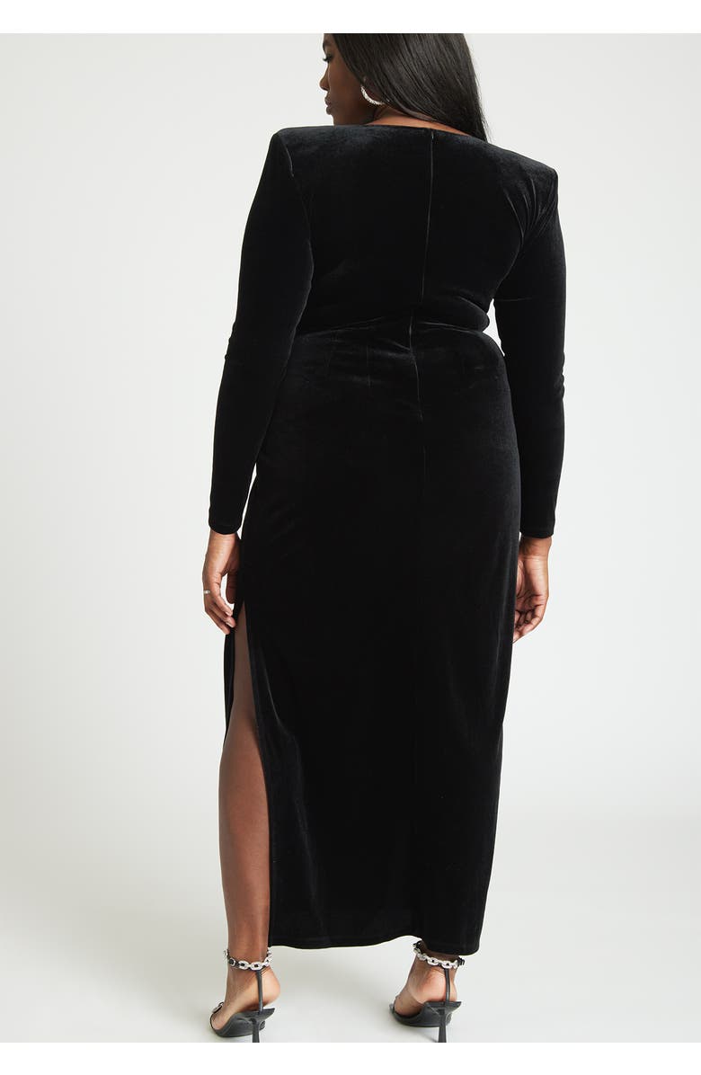 ELOQUII Velvet Tie Waist Gown, Alternate, color, 