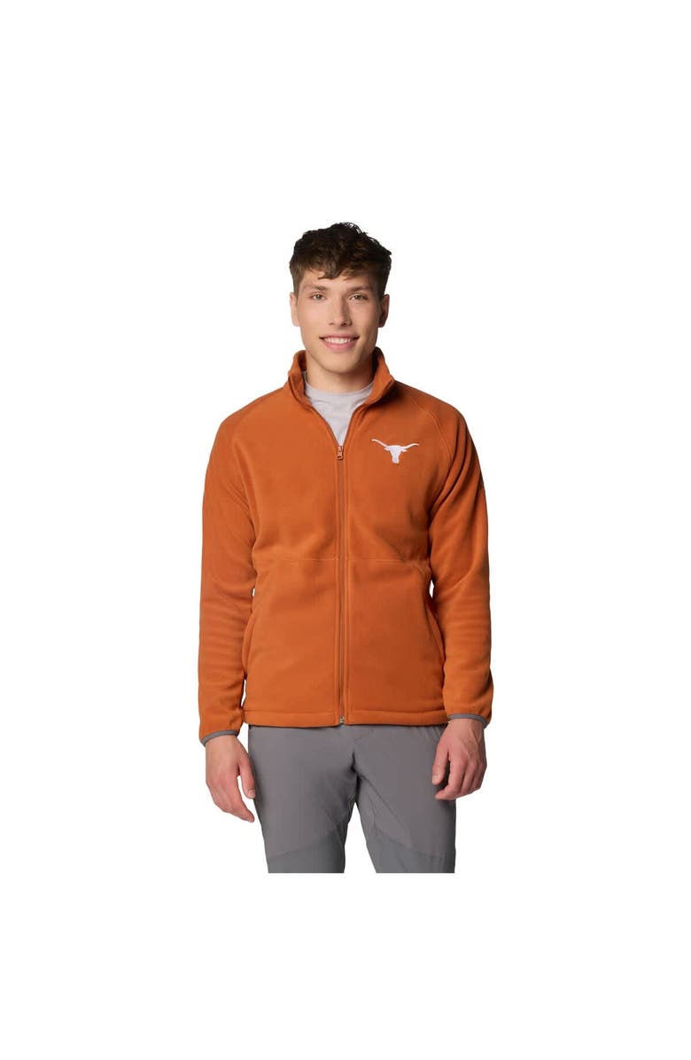 Columbia Men's Columbia  Texas Orange Texas Longhorns Flanker IV Fleece Raglan Full-Zip Jacket, Alternate, color, 