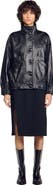 SANDRO Oversized leather jacket