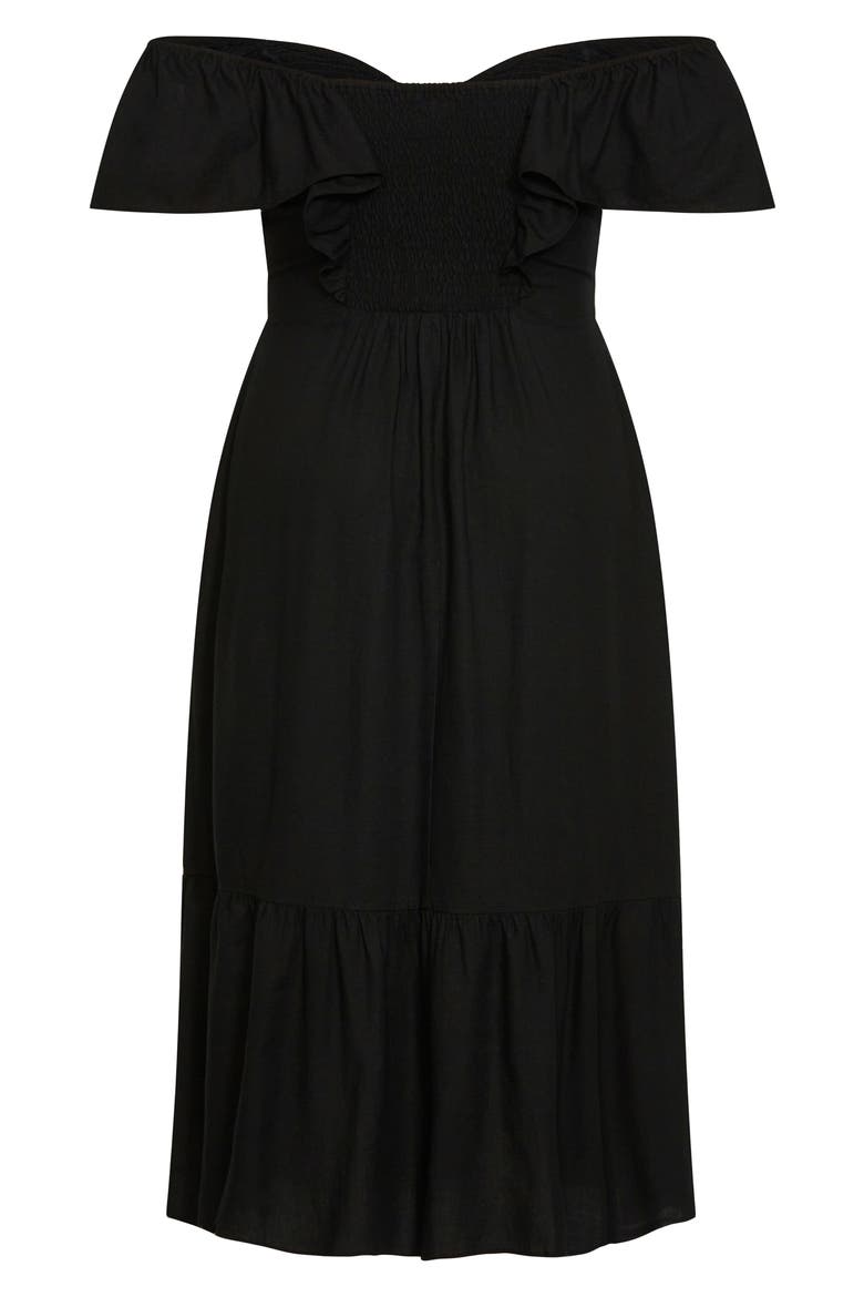 Alora Flutter Sleeve Cutout Maxi Dress, Alternate, color, BLACK