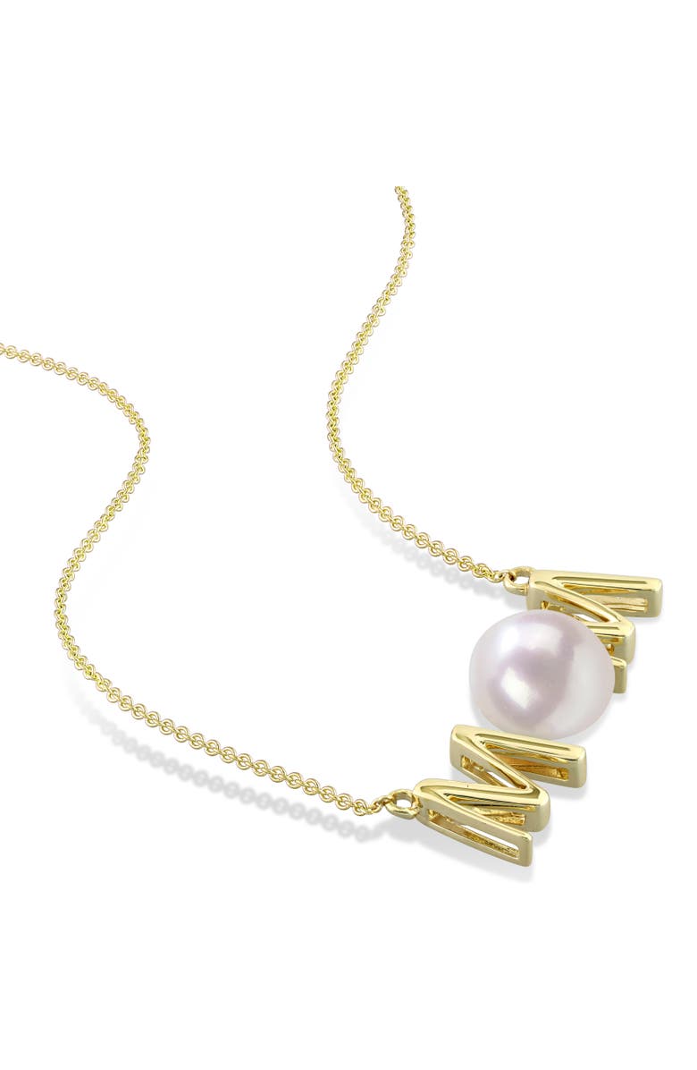 Julianna B. Cultured Pearl "LOVE/MOM" Necklace 10k, Alternate, color, Mom