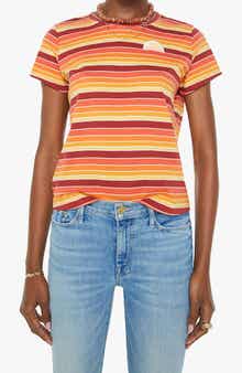 MOTHER The Lil' Goodie Goodie Stripe Cotton T-Shirt