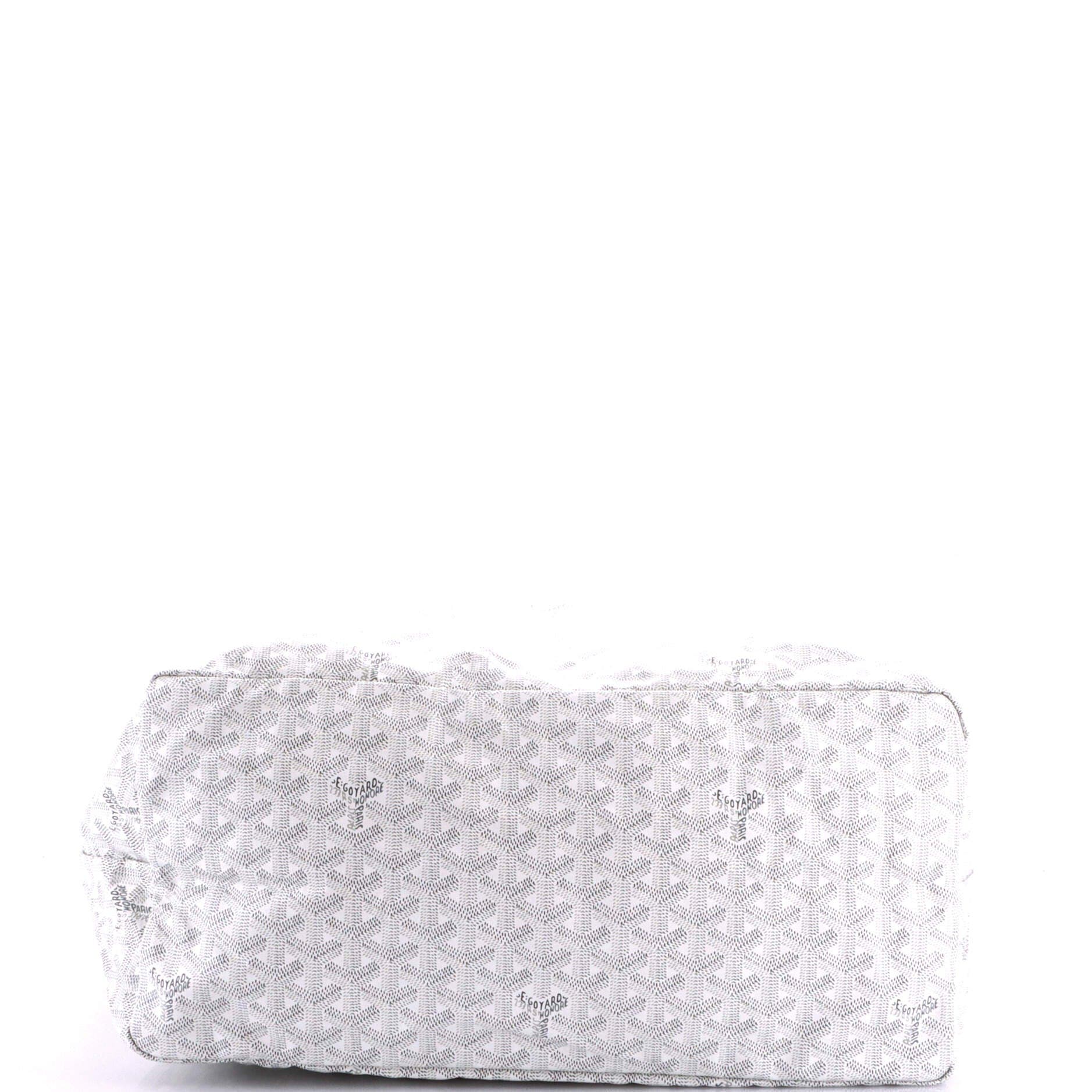 Pre-Owned Goyard Saint Louis Tote Coated Canvas GM, Alternate, color, White