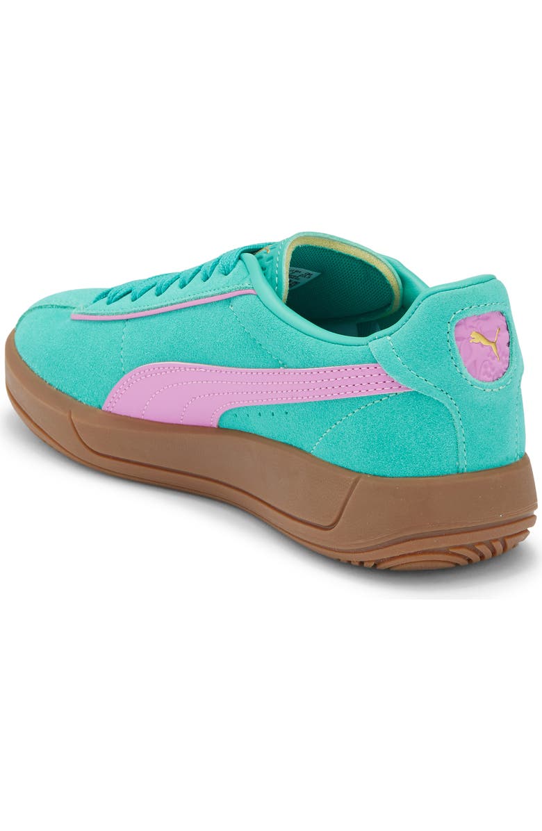 PUMA Club Klassika SD Low Top Sneaker, Alternate, color, Vibrant Green/ Mauve Pop