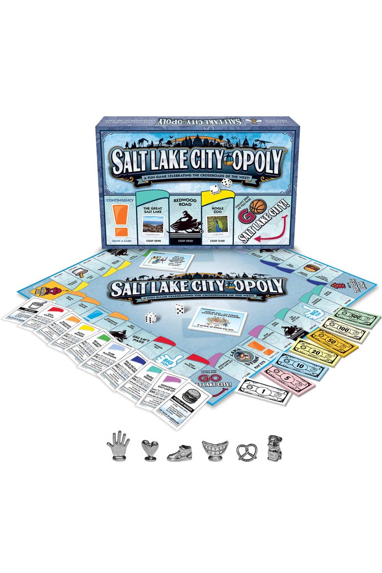 Salt Lake City Opoly Board Game, Alternate, color, Multicolored