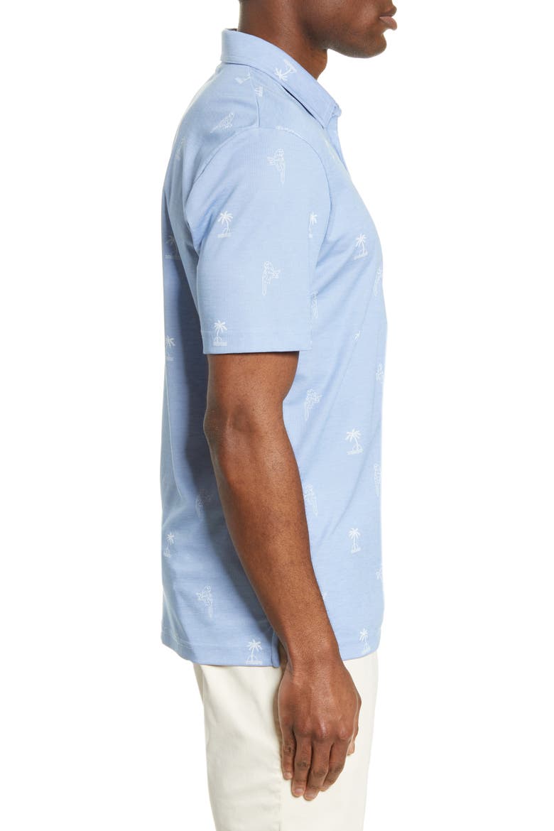 Loose Screws Palm & Parrot Polo, Alternate, color, HEATHER ALLURE