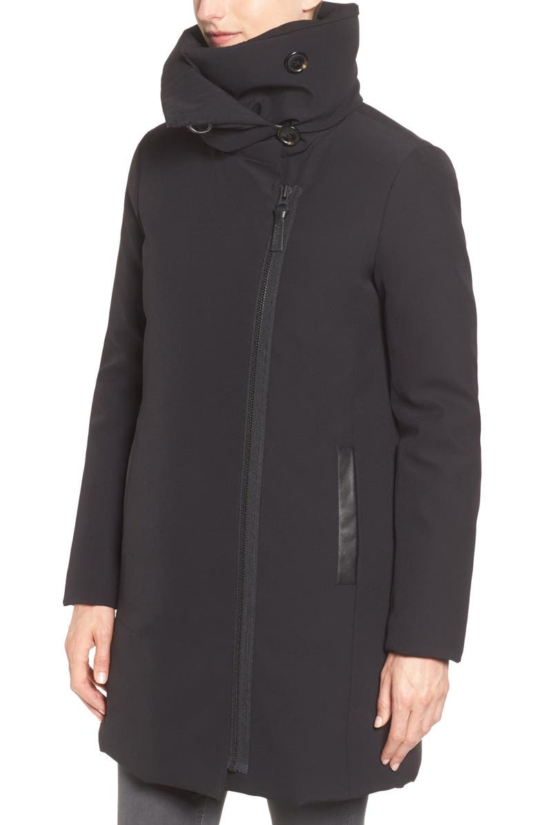 Derek Lam 10 Crosby Water Resistant Down Parka with Genuine Fox Fur Collar, Alternate, color,